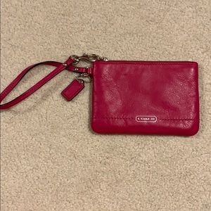 Pink Coach Wristlet